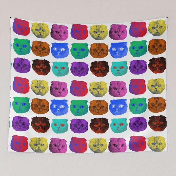 Item preview, Funny Disco Colors Cats, Funny Scottish Fold Cats designed and sold by Kondi-Art.