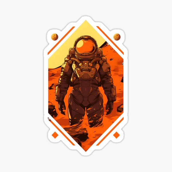 Item preview, Martian Marine on the Red Planet - Scifi designed and sold by Fenay Designs.