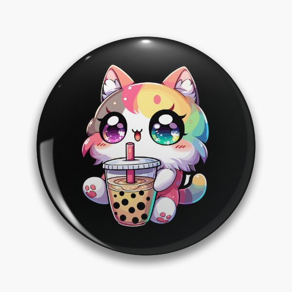 Item preview, Cat Tea Bubble Tea Anime Kawaii Nako Milktea designed and sold by Artistoos.