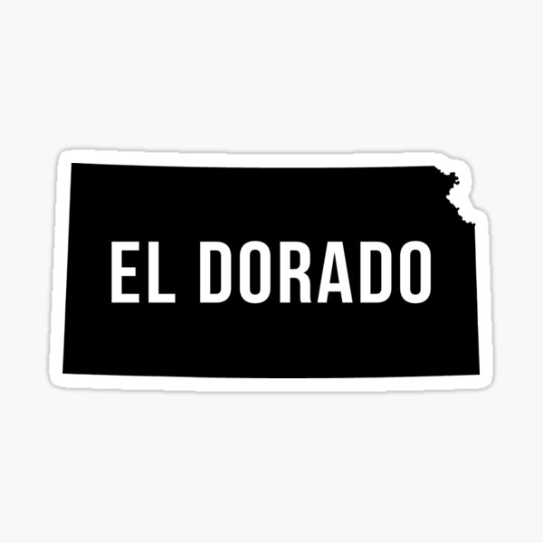 "El Dorado, Kansas Silhouette" Sticker by CartoCreative Redbubble
