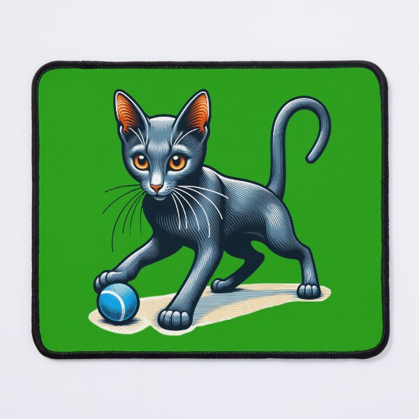 Item preview, Gray Chausie Playing With a Ball designed and sold by MGRcompany.