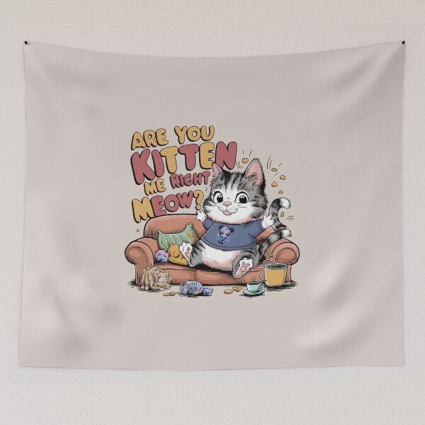 Item preview, funny kitten designed and sold by 5minArtStudio.