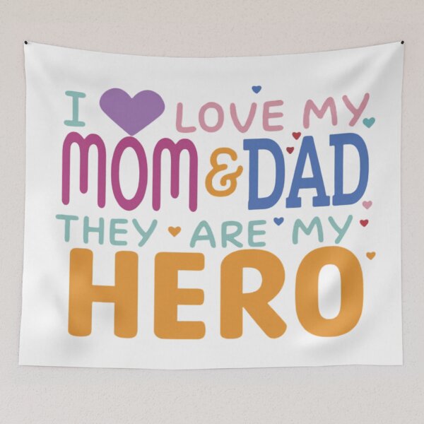 Item preview, "I Love my Mom and Dad they are my Hero"  designed and sold by artistmagicshop.