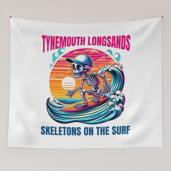 Item preview, Tynemouth Longsands Skeletons On The Surf designed and sold by MerchByCraig.