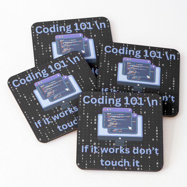 Item preview, Coding 101, if it works don't touch it, funny coding designed and sold by NoetherSym.