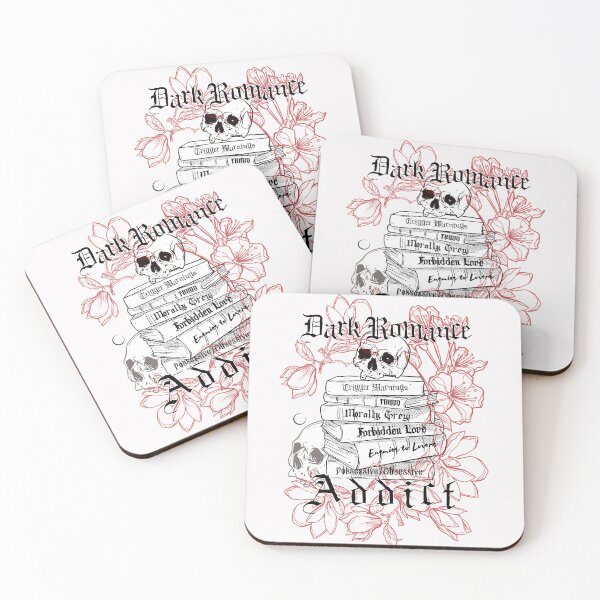 Item preview, Dark Romance Addict - Book Lover Sticker, Books, Skulls, Flowers, Trigger Warnings, Dark Romance tropes, Good Girl, BDSM, Obsession, Enemies to Lovers  designed and sold by SSINAMOON.