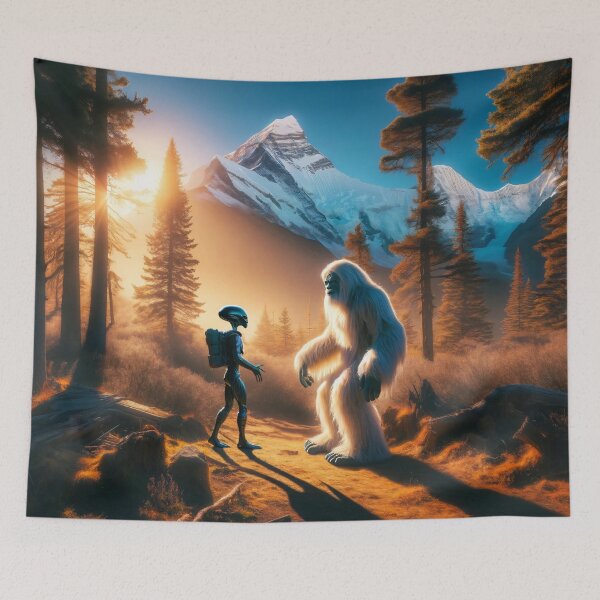 Item preview, Beyond Myths - Alien and Yeti Mountain Encounter designed and sold by leyfinder.