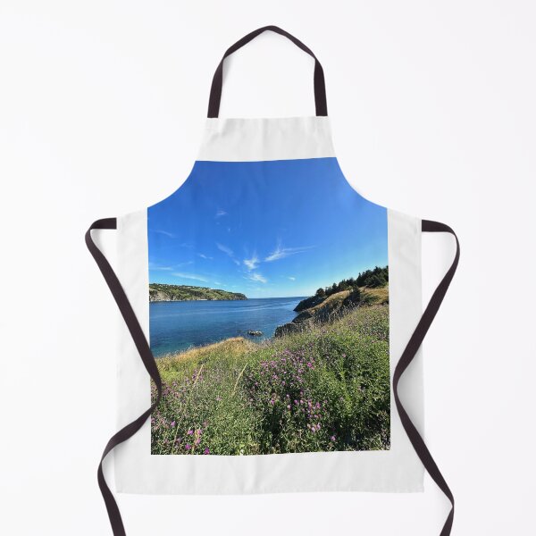 Item preview, Summer ocean view with wildflowers on a cliff designed and sold by ClarissaFlora.