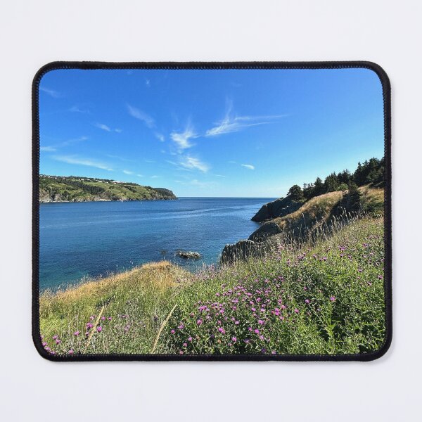 Item preview, Summer ocean view with wildflowers on a cliff designed and sold by ClarissaFlora.