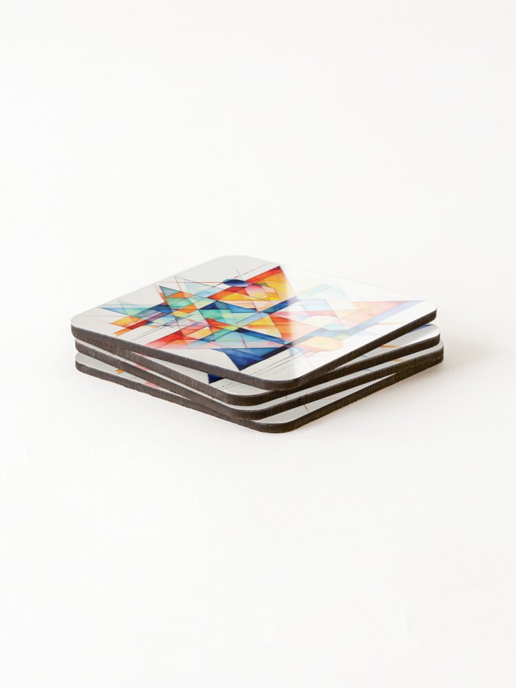 Thumbnail 4 of 5, Coasters (Set of 4), Geometric patterns designed and sold by JoeCollection.