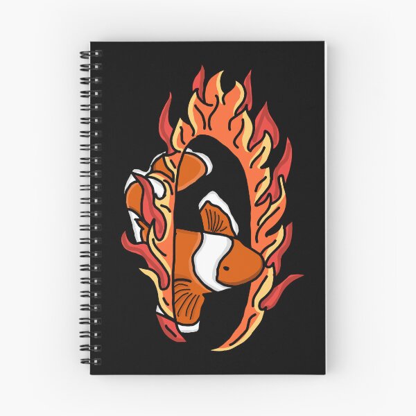 Item preview, Clown fish jumping through ring of fire designed and sold by TrixiesWorlds.
