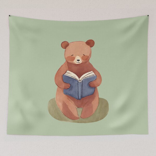 Item preview, Cute Bear Reading a Book designed and sold by FarmOfCuties.