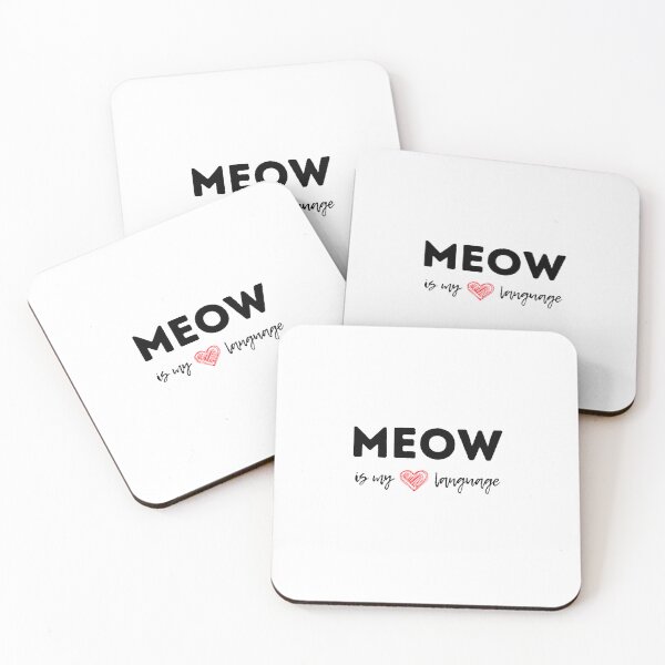 Item preview, Meow Is My Love Language, cat noises - funny gifts for cat lovers designed and sold by alczar.