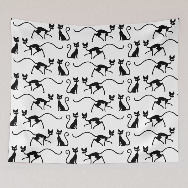 Item preview, Creepy Black Cat Silhouettes designed and sold by Carleah Unique.