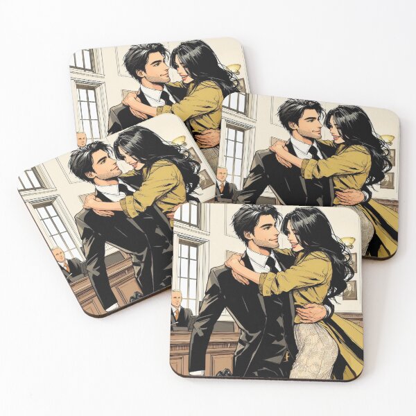 Item preview, Chet Abernathy and Valerie Mabel - Courtroom - Character Art designed and sold by AmberRoseWrites.