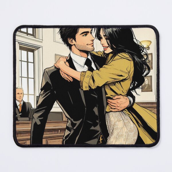 Item preview, Chet Abernathy and Valerie Mabel - Courtroom - Character Art designed and sold by AmberRoseWrites.