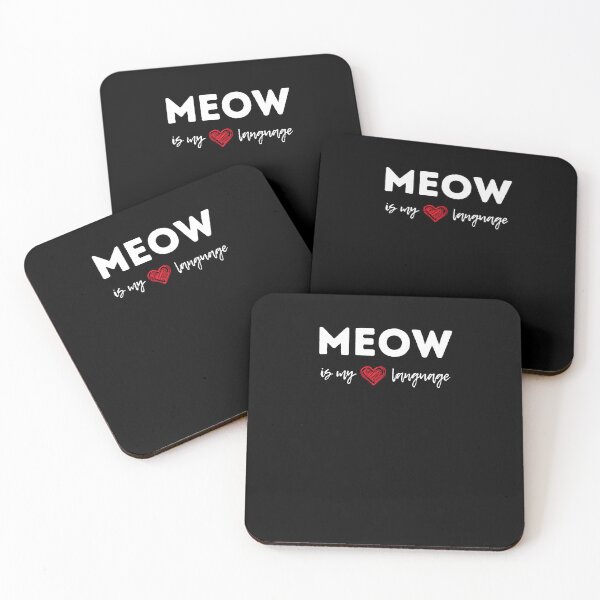 Item preview, Meow Is My Love Language, cat noises - funny gifts for cat lovers designed and sold by alczar.