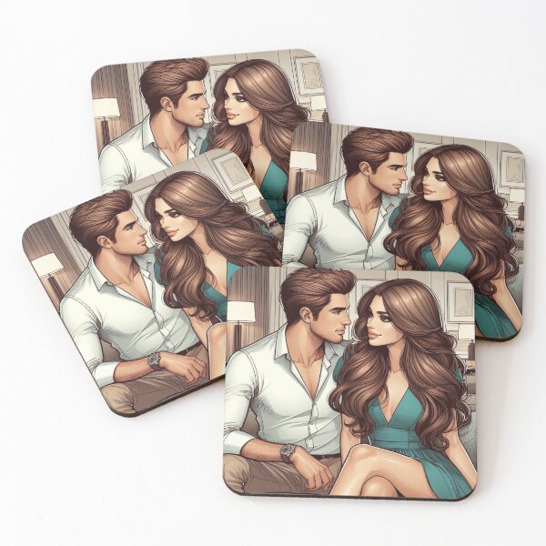 Item preview, Grayson and Briala - Character Artwork - Couple - Date Night designed and sold by AmberRoseWrites.