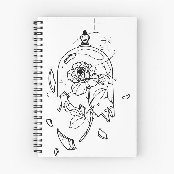 Item preview, Captured Beauty - Black and White Rose in Bottle designed and sold by -DEEWOLF-.