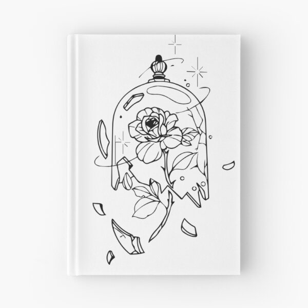 Item preview, Captured Beauty - Black and White Rose in Bottle designed and sold by -DEEWOLF-.