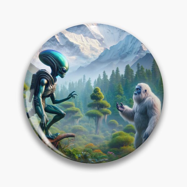 Item preview, Alien and Yeti Mountain Encounter - Beyond Myths  designed and sold by leyfinder.