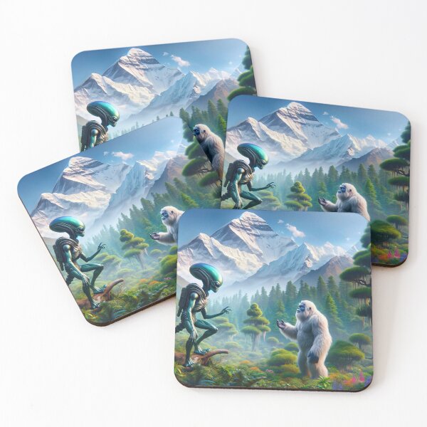 Item preview, Alien and Yeti Mountain Encounter - Beyond Myths  designed and sold by leyfinder.