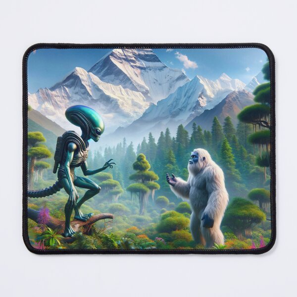 Item preview, Alien and Yeti Mountain Encounter - Beyond Myths designed and sold by leyfinder.