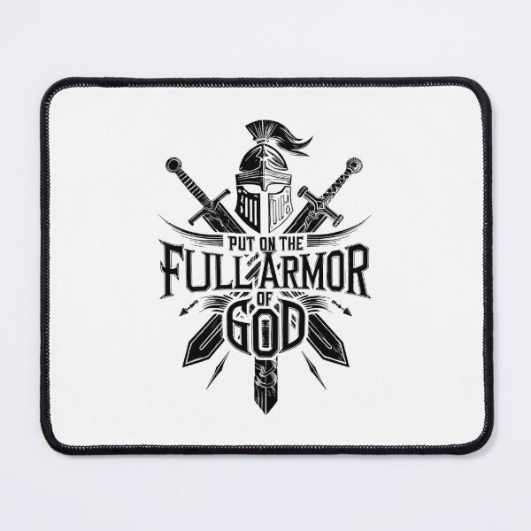 Item preview, Put On the Full Armor Of God. Black And White Swords Faith Men designed and sold by PMCreative.