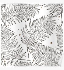 Tropical palm leaves Poster