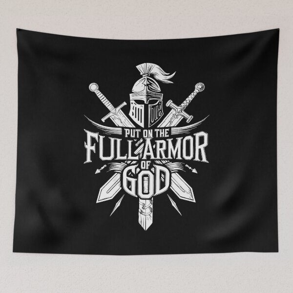 Item preview, Put On The Full Armor Of God. White And Black Swords Faith Men designed and sold by PMCreative.