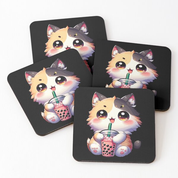 Item preview, Kitten Tea Bubble Tea Anime Kawaii Neko Milktea designed and sold by Artistoos.