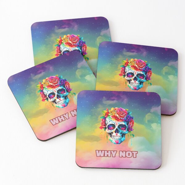 Item preview, Calavera de azúcar colorida con flores, ¿por qué no flores de calavera? designed and sold by Printhubs123.