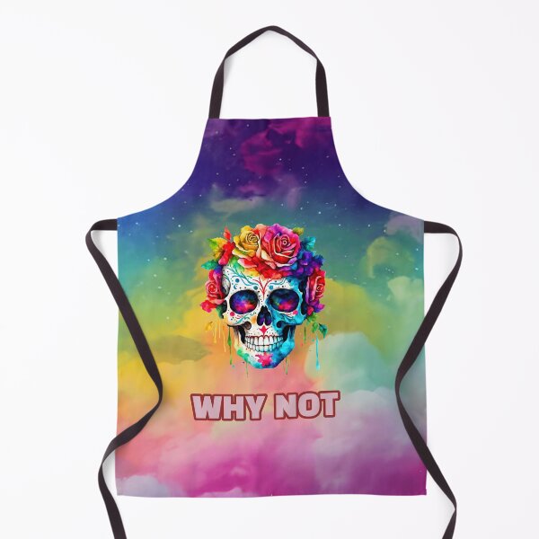 Item preview, Colorful sugar skull with flowers why not skull flowers designed and sold by Printhubs123.
