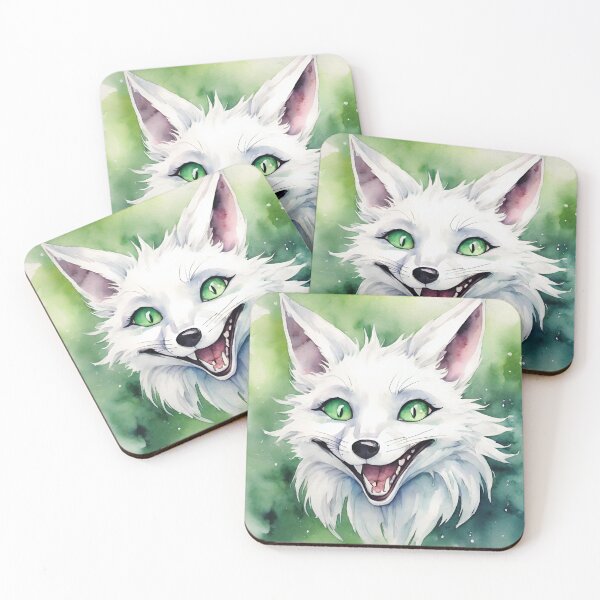 Item preview, White fox art designed and sold by whatthefoxsays.