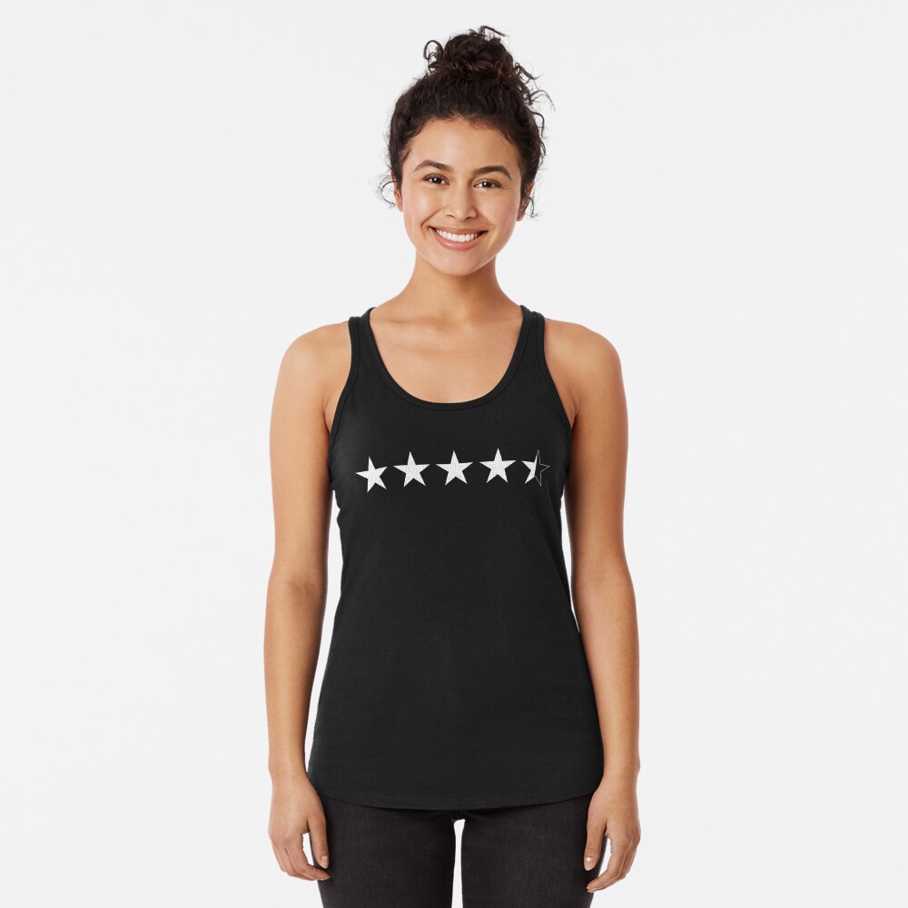 Four and Half Stars for Rave Wear, Comedy, Online Seller Humor Racerback Tank Top