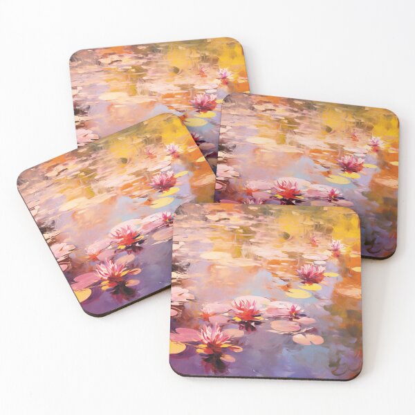Item preview, Water lilies on pond | Impressionism designed and sold by AniDragonfly.