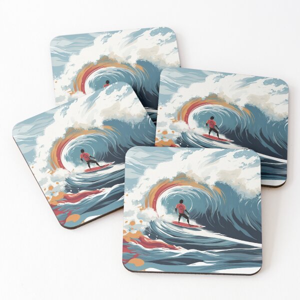 Item preview, Vibrant Barrel: A Surfer's Wave Journey designed and sold by Tsurfinculture.