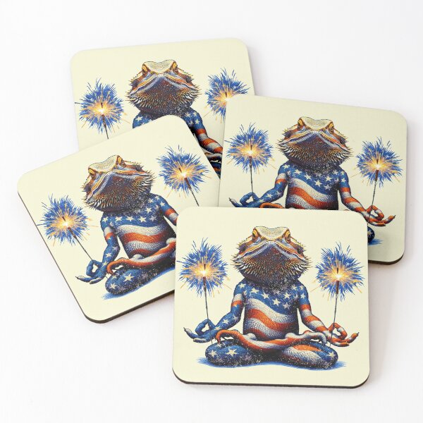 Item preview, Patriot Bearded Dragon Meditation designed and sold by bunnyboiler.