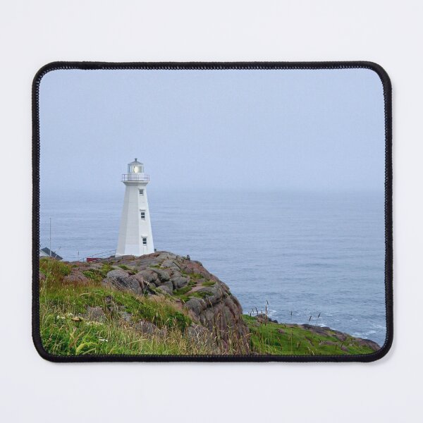 Item preview, Enchanting white lighthouse above the foggy Atlantic Ocean designed and sold by ClarissaFlora.