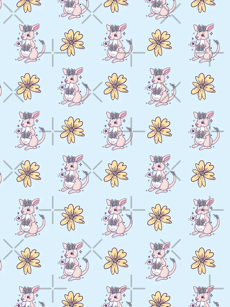 Thumbnail 4 of 4, Samsung Galaxy Phone Case, Rue Roo Tranquility - Peaceful Kangaroo Rue Pattern Array designed and sold by SPIRIMAL.