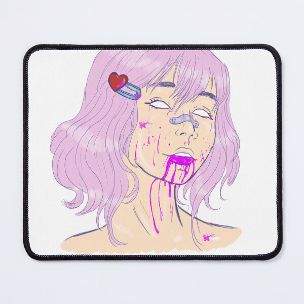 Item preview, girl hair pink sticker mosnter designed and sold by ClaytonAkaito.