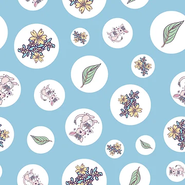 Artwork thumbnail, Rue Roo Whimsy - Whimsical Kangaroo Rue Pattern  by SPIRIMAL