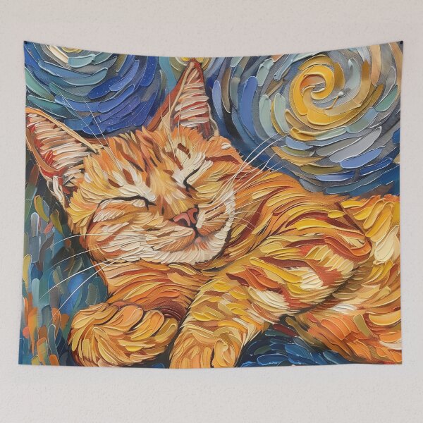 Item preview, Bengal cat | Painting in the style of Vincent van Gogh designed and sold by ComicsFactory.