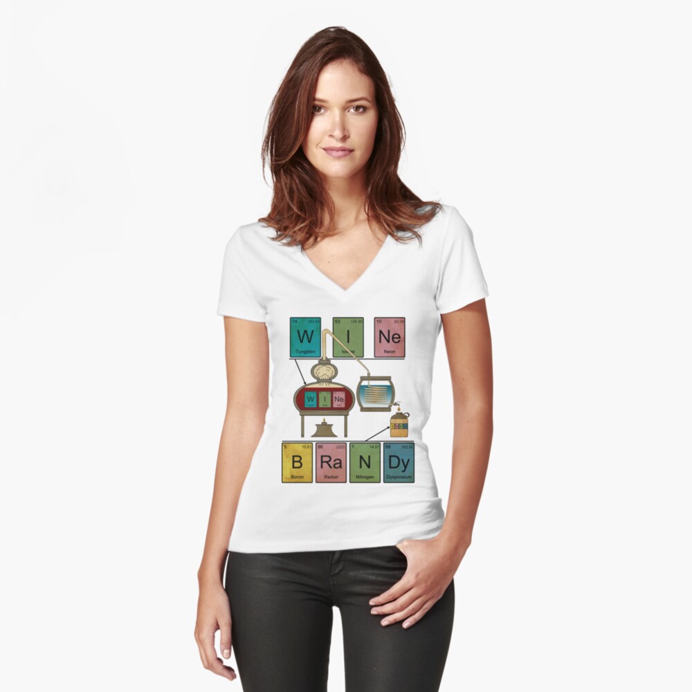 Item preview, Fitted V-Neck T-Shirt designed and sold by onestay2000.