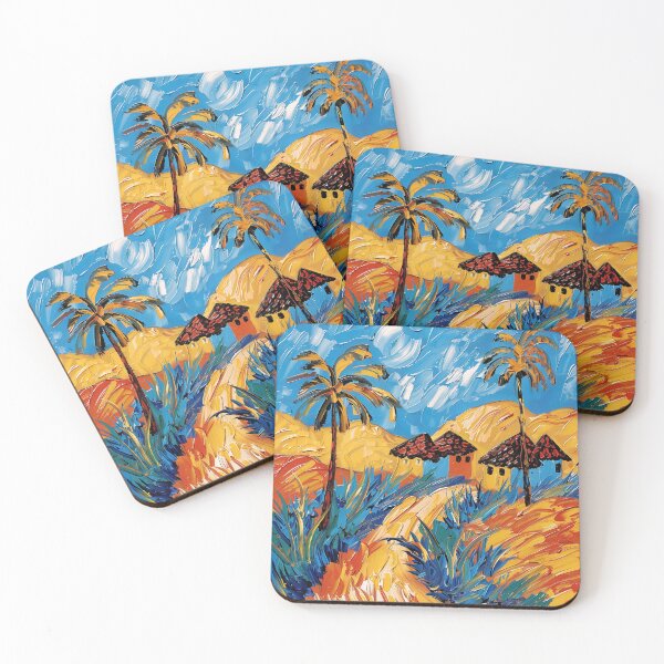 Item preview, Beninese landscape | Painting in the style of Vincent van Gogh designed and sold by ComicsFactory.