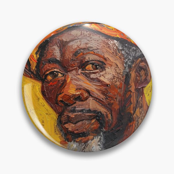 Item preview, Beninese man | Painting in the style of Vincent van Gogh designed and sold by ComicsFactory.