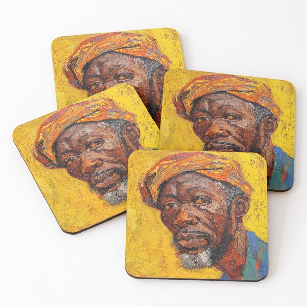 Item preview, Beninese man | Painting in the style of Vincent van Gogh designed and sold by ComicsFactory.