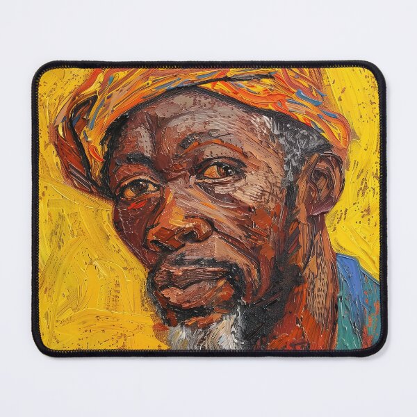 Item preview, Beninese man | Painting in the style of Vincent van Gogh designed and sold by ComicsFactory.