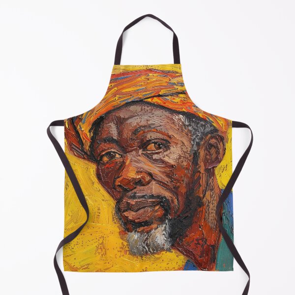 Item preview, Beninese man | Painting in the style of Vincent van Gogh designed and sold by ComicsFactory.