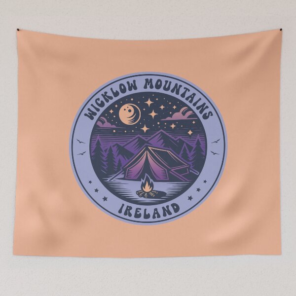 Item preview, Wicklow Mountains National Park Ireland Camping Design designed and sold by CynthiaGraphics.